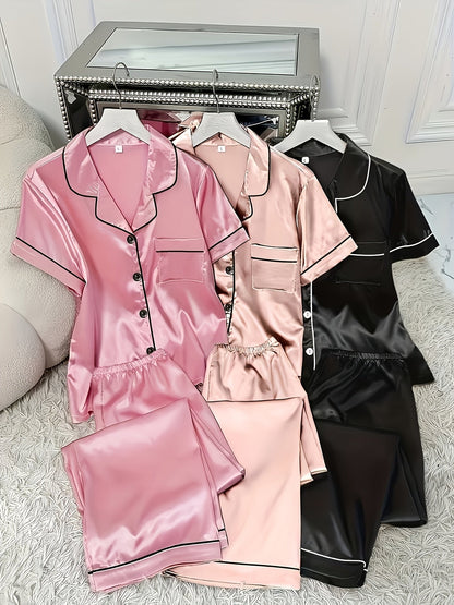 Unisex Pajama Set - Satin Style 61189