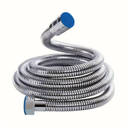 Flexible Stainless Steel Shower Hose Electroplated - Round Shape, Wall-Mounted Easy Install, for Rainfall Shower Heads & Sprayers, 59" / 78.7" / 118" Length Options, Chrome Finish