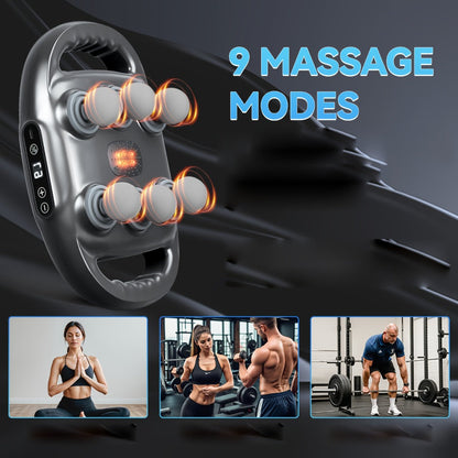 Tapping Massage Gun with 6 Interchangeable Heads – USB Rechargeable Handheld Deep Tissue Vibration Massager for Back, Neck, Shoulders, Legs & Full Body Muscle Relaxation, Professional Home Massager