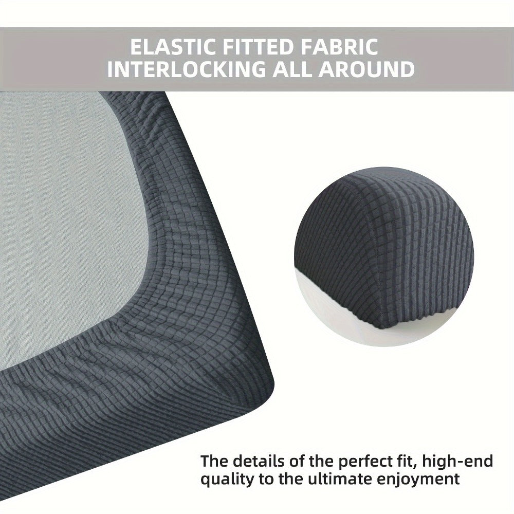 RV Dinette Cushion Covers 4 Piece Set Stretch Jacquard Slipcovers for Booth Seats Machine Washable Anti-Pet Hair Dustproof RV Camper Van Sofa Backrest Seat Protector Multiple Colors