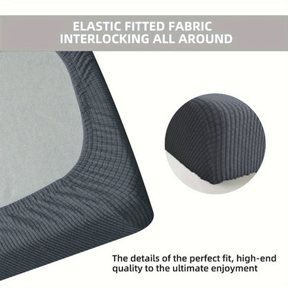 RV Dinette Cushion Covers 4 Piece Set Stretch Jacquard Slipcovers for Booth Seats Machine Washable Anti-Pet Hair Dustproof RV Camper Van Sofa Backrest Seat Protector Multiple Colors