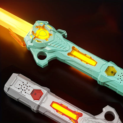 RGB Light-Up Saber Toy 16 Colors Rechargeable Light Sword with Gravity Sensor & Sound Effects – 2-in-1 Flashing Space Sword for Kids Boys Girls | Best Birthday Christmas Gift
