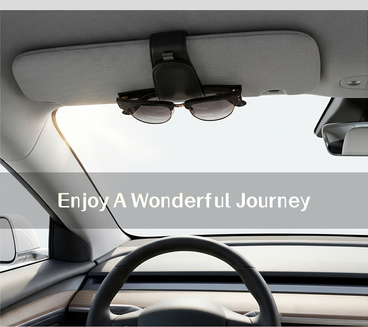 2pcs Sotfamily Sunglass Holder for Car Cloth Magnetic Glasses Clip for Car Visor Glasses Holder Clip for Car