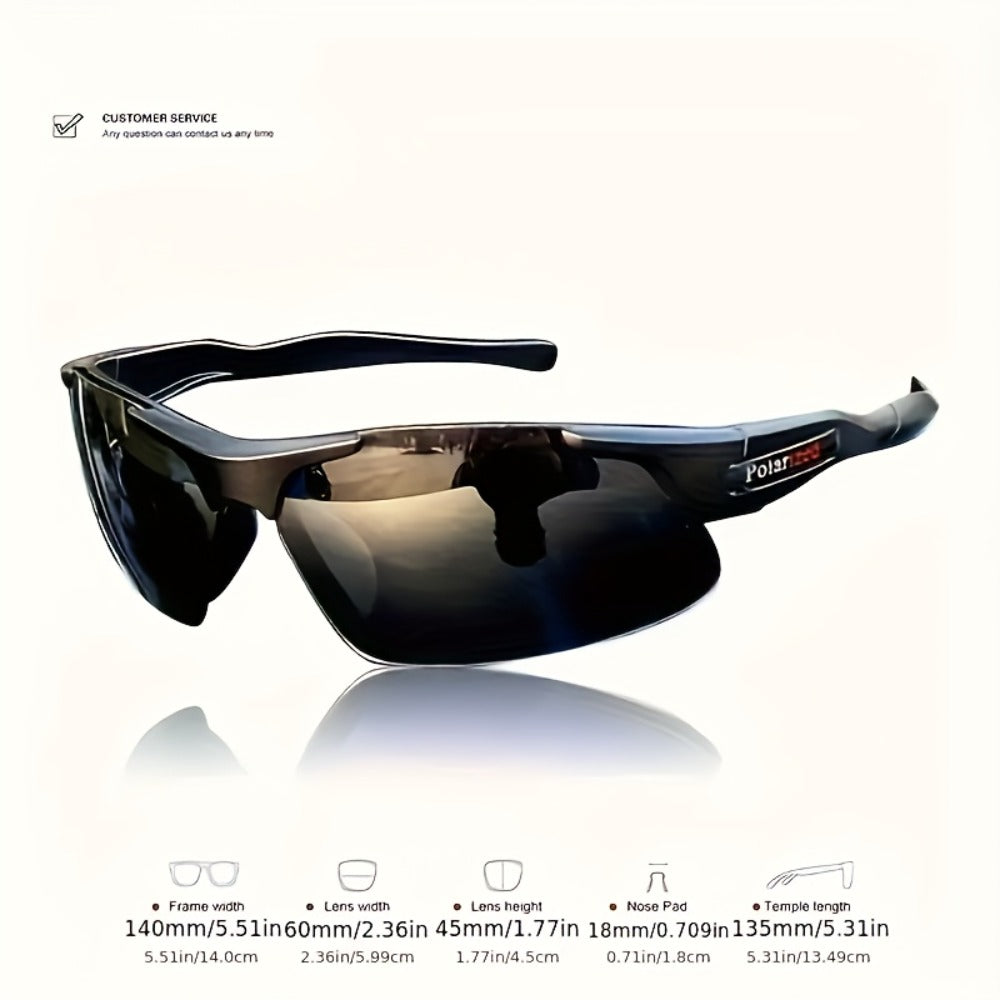 Men's Polarized Sunglasses 3 Pack – Half Frame Anti-Glare Driving Glasses, Wide Frame Lightweight UV400 Fashion Eyewear for Men, Set of 3 Pairs Value Bundle