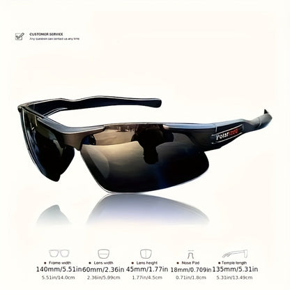 Men's Polarized Sunglasses 3 Pack – Half Frame Anti-Glare Driving Glasses, Wide Frame Lightweight UV400 Fashion Eyewear for Men, Set of 3 Pairs Value Bundle