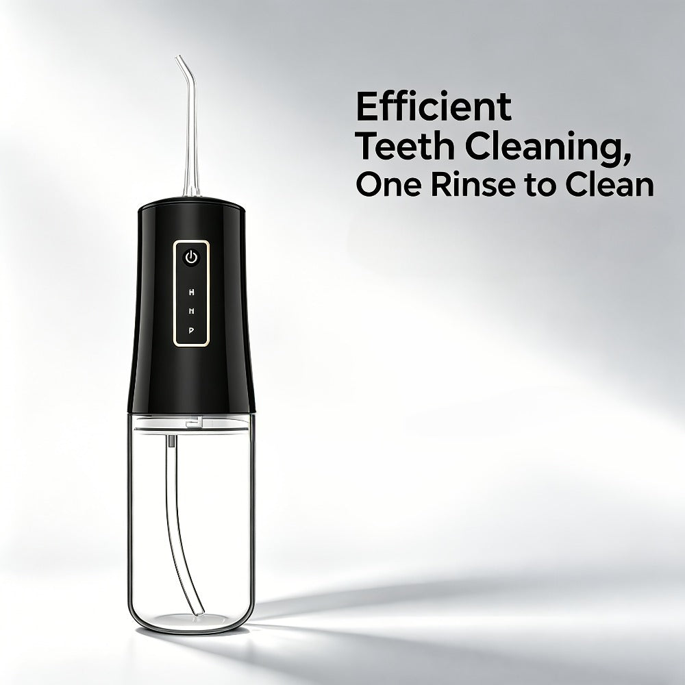 Water Flosser Portable Oral Irrigator – 360° Rotating Nozzle, 3 Pressure Modes, 4 Nozzle Tips, Rechargeable Cordless Teeth Cleaner for Travel & Daily Use