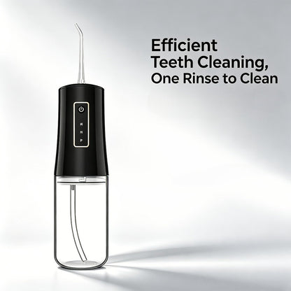 Water Flosser Portable Oral Irrigator – 360° Rotating Nozzle, 3 Pressure Modes, 4 Nozzle Tips, Rechargeable Cordless Teeth Cleaner for Travel & Daily Use