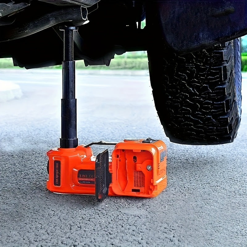Car Jack Hydraulic Jack - 5 Tons Electric Car Jack Stand 3-in-1 Car Jack Kit for Car SUV Car Lift Floor Jack for Tire Change And Road Emergencies with Integrated Tire Pump (orange)