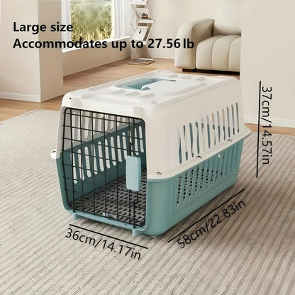 Airline Approved Pet Carrier - IATA & FAA Certified Dog Cat Travel Crate, Breathable Portable Pet Carrier Box with Buckle Closure & Easy Assembly for Airplane Cabin Transport, 3 Colors 2 Sizes