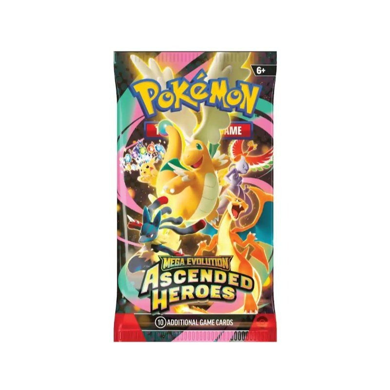 Ascended Heroes Pokemon TCG Booster Pack – 10 Cards | Mega Dragonite ex Stellar Tera Pokemon ex | Scarlet & Violet Mega Evolution Expansion | Sealed Gift for Collectors & Players