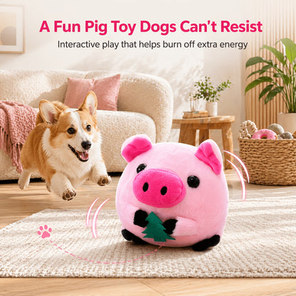 Electronic Bouncing Dog Toy with Animal Sound - USB Rechargeable Interactive Rolling Ball, Voice Recording & Music Mode, Washable Motion Sensor Toy for Small Medium Dogs & Puppies