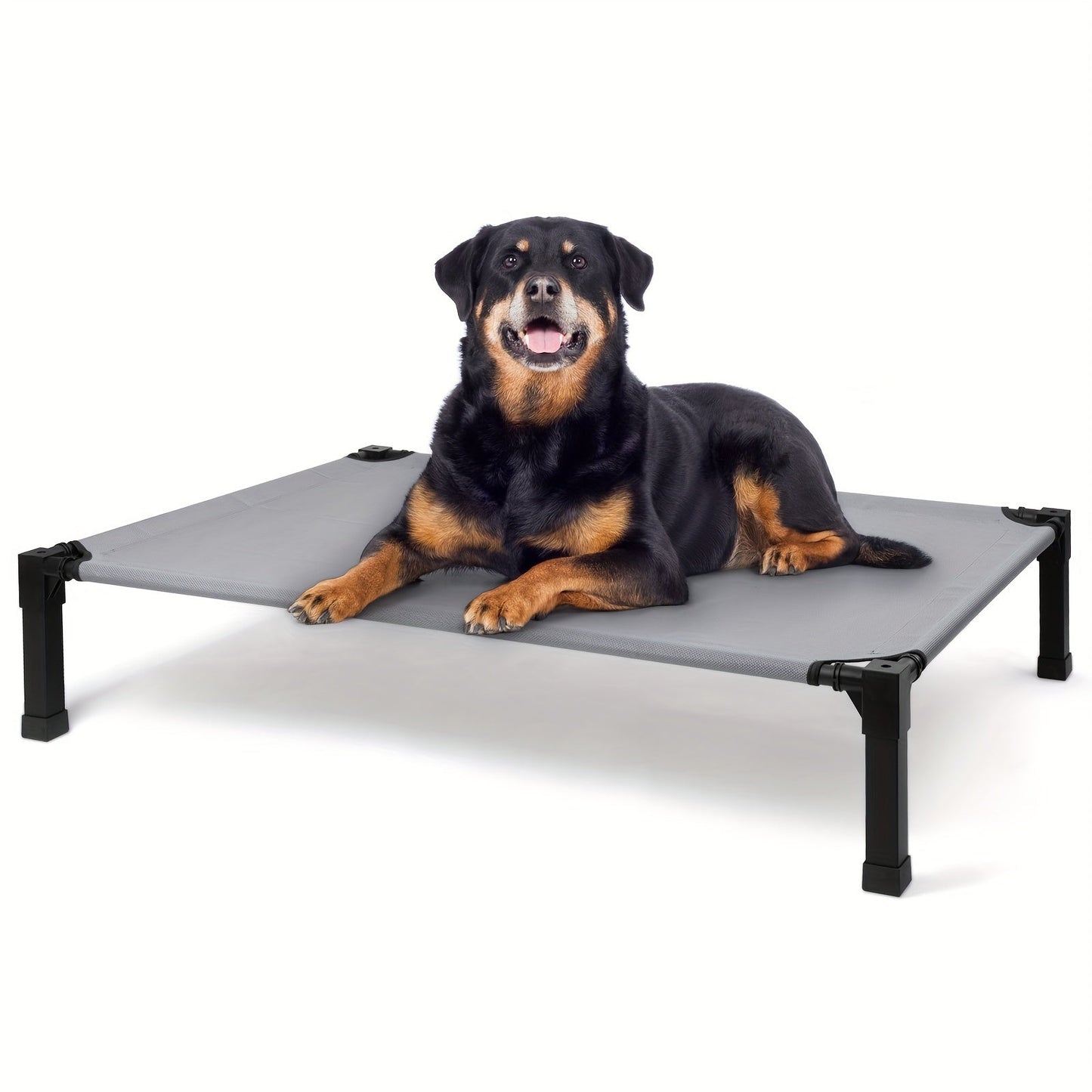 Elevated Dog Bed Cooling Raised Cot with Metal Frame – Washable Breathable Mesh, No-Slip Feet, Portable Dog Cot for Indoor & Outdoor Use, 4 Sizes, 7 Colors