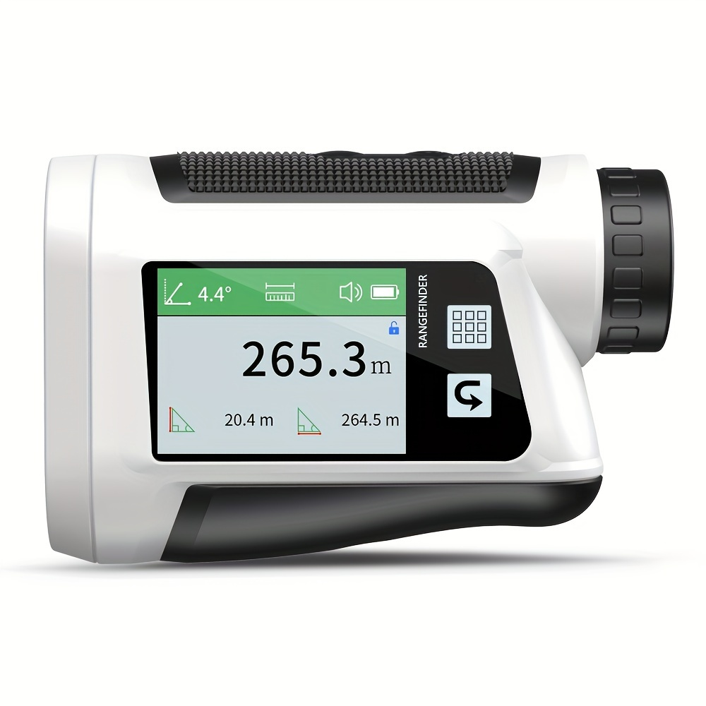 Laser Rangefinder 1000m for Golf & Hunting – Slope Compensation, Flag Lock Vibration, 6x Magnification, USB Rechargeable, 10 Measurement Modes with English Voice & LCD Display