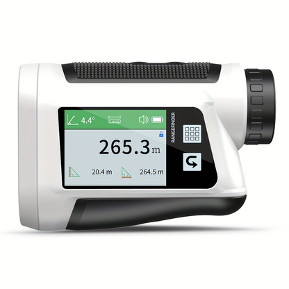 Laser Rangefinder 1000m for Golf & Hunting – Slope Compensation, Flag Lock Vibration, 6x Magnification, USB Rechargeable, 10 Measurement Modes with English Voice & LCD Display