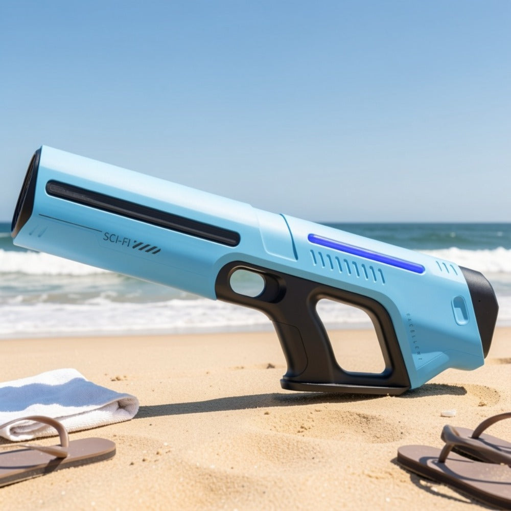 Electric Water Gun for Kids & Adults – LED Pulse Light Auto-Fill USB Rechargeable Squirt Blaster, 40ft Long Range Rapid-Fire, Pool Beach Backyard Summer Toy