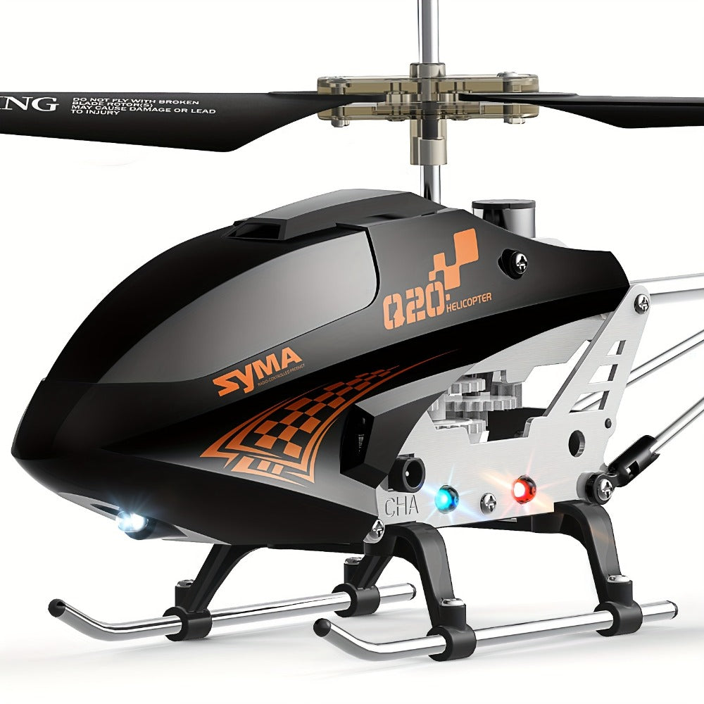 SYMA Q20 RC Helicopter for Kids 3.5CH – Altitude Hold One-Key Takeoff Indoor Drone, Alloy Body Gyro-Stabilized Remote Control Helicopter for Beginners Boys & Girls Ages 8 9 10 11 12, Birthday Christmas Gift (Black)