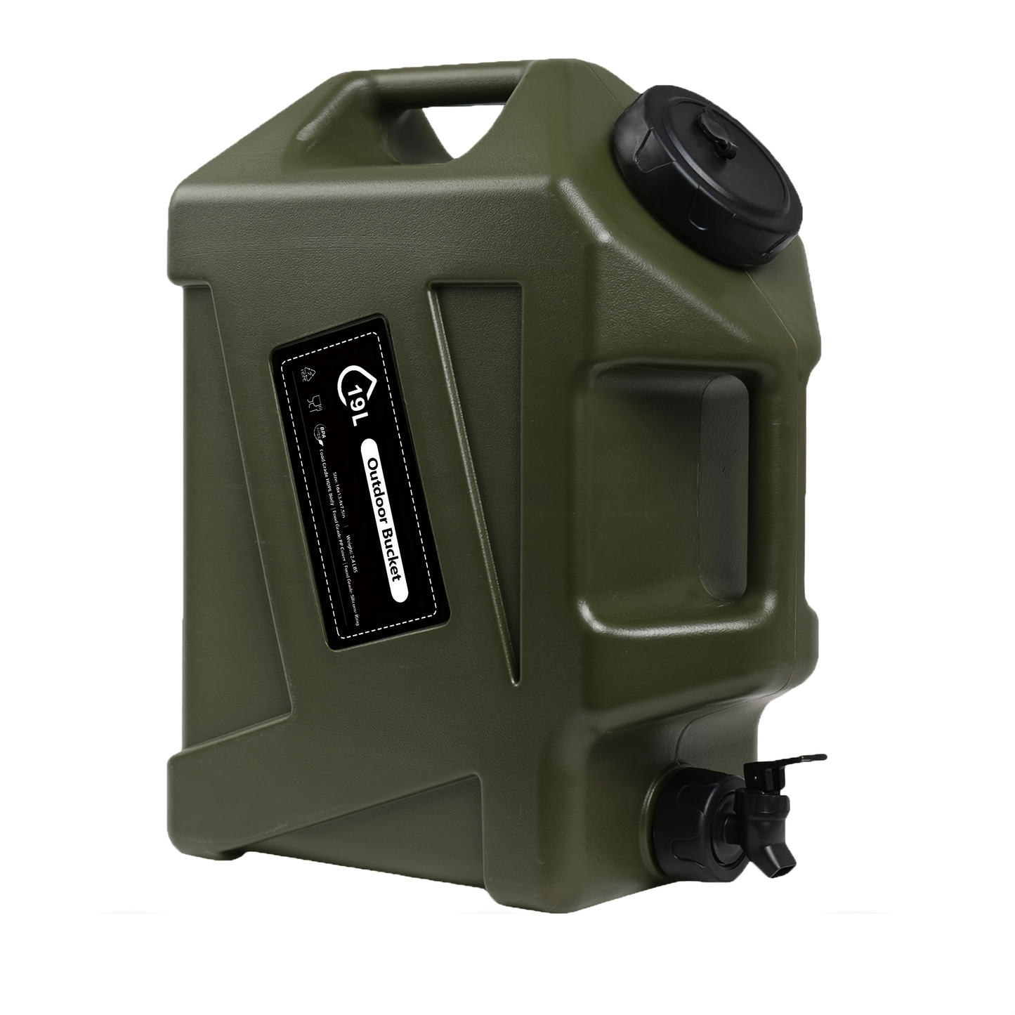 Water Storage Container with Spigot 2 Handles BPA Free PVC Collapsible Water Jug for Camping Outdoor RV Hiking Emergency Survival Portable Water Tank 3.2Gal 5Gal 2.6Gal Multi-Color Options