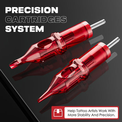 Assorted Tattoo Cartridge Needles Set 20/50pcs - Round Liner Shader Curved Mag Mixed Pack, #10 Bugpin #12 Standard, 3RL 5RL 7RL 9RL 11RL 5RS 7RS 9RS 7RM 9RM 9M1 for Rotary Pen & Coil Tattoo Machine Gun