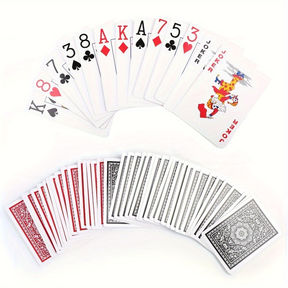 Jumbo Index Playing Cards 12 Decks (6 Red & 6 Black) – Large Print Poker Size Card Set for Texas Hold'em Blackjack Euchre Bridge Family Game Night Party & Senior Players