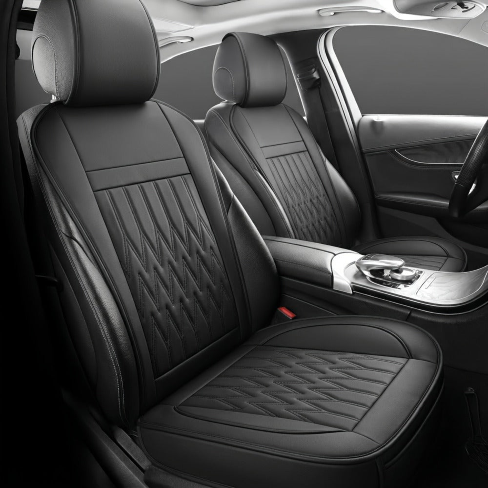 Car Seat Covers Front Pair – Universal Fit Bucket Seat Protector, Anti-Slip Full Surround High-Back Design, 15 Colors, Fits Cars SUVs Trucks