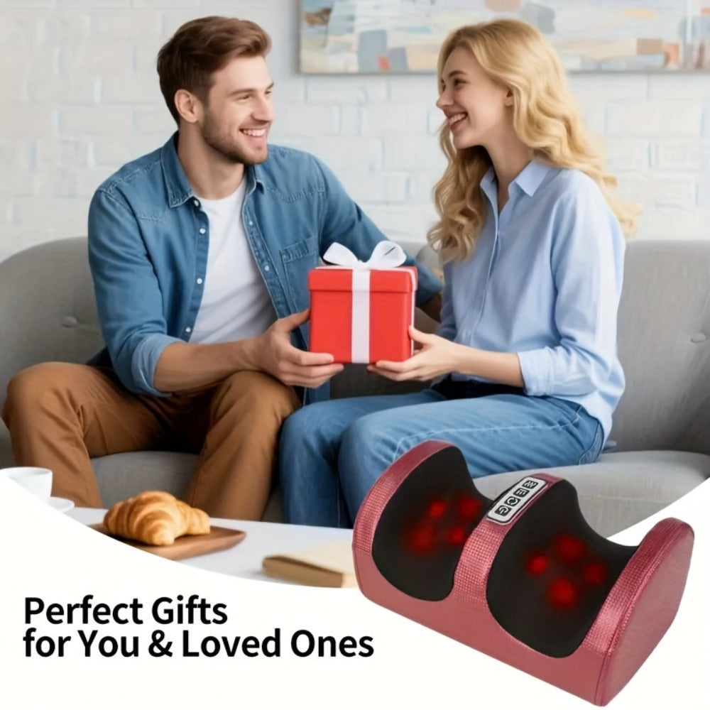 Foot Massager Multifunctional Acupressure - Electric Massage Tool for Foot, Leg, Arm & Plantar Relief, Relaxation & Pain Relief, Perfect Gift for Men & Women, Birthday & Holiday, Black or Red