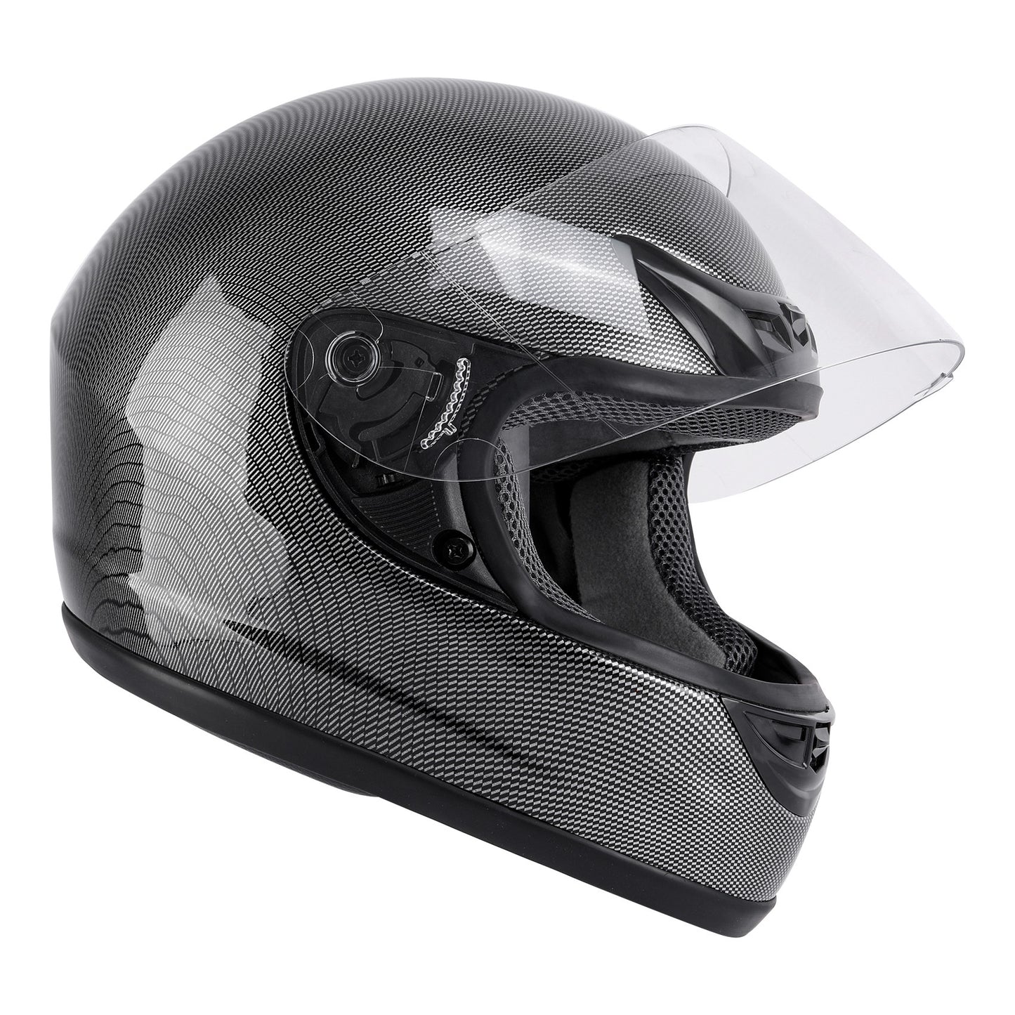 TCMT Motorcycle Carbon Fiber Flip Up Full Face Street Adult Helmet DOT S M L XL