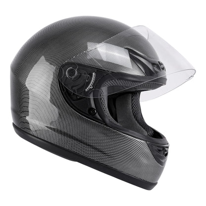 TCMT Motorcycle Carbon Fiber Flip Up Full Face Street Adult Helmet DOT S M L XL