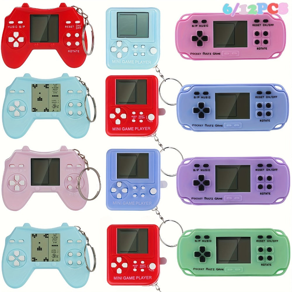 Video Game Controller Keychain Party Favors 6 or 12 Pack – Multi-Color Gamer Controller Keychains Fidget Toys for Kids Birthday Bag Fillers, Easter Basket Stuffers & Classroom Prizes