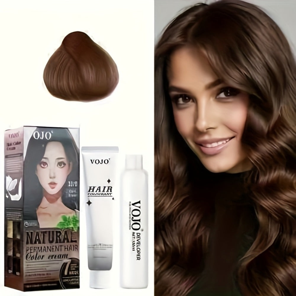 Permanent Hair Dye Kit 12 Vibrant Colors with Developer & Applicator Tools Bleach Blonde Ash Grey Ocean Blue Brown Purple Pink Red Golden Black Long-Lasting DIY At-Home Hair Color Cream Set Women