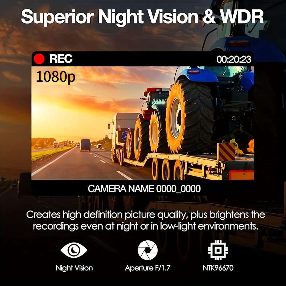 11.66" Rearview Mirror Dash Camera for Vehicles Featuring a Touch Screen, Wifi, GPS, And Multi-Functionality. It Includes a 360° Camera, 4K+1080P Recording for Front, Back, Left, And Right Views, a Night Vision G-Sensor, Loop Recording