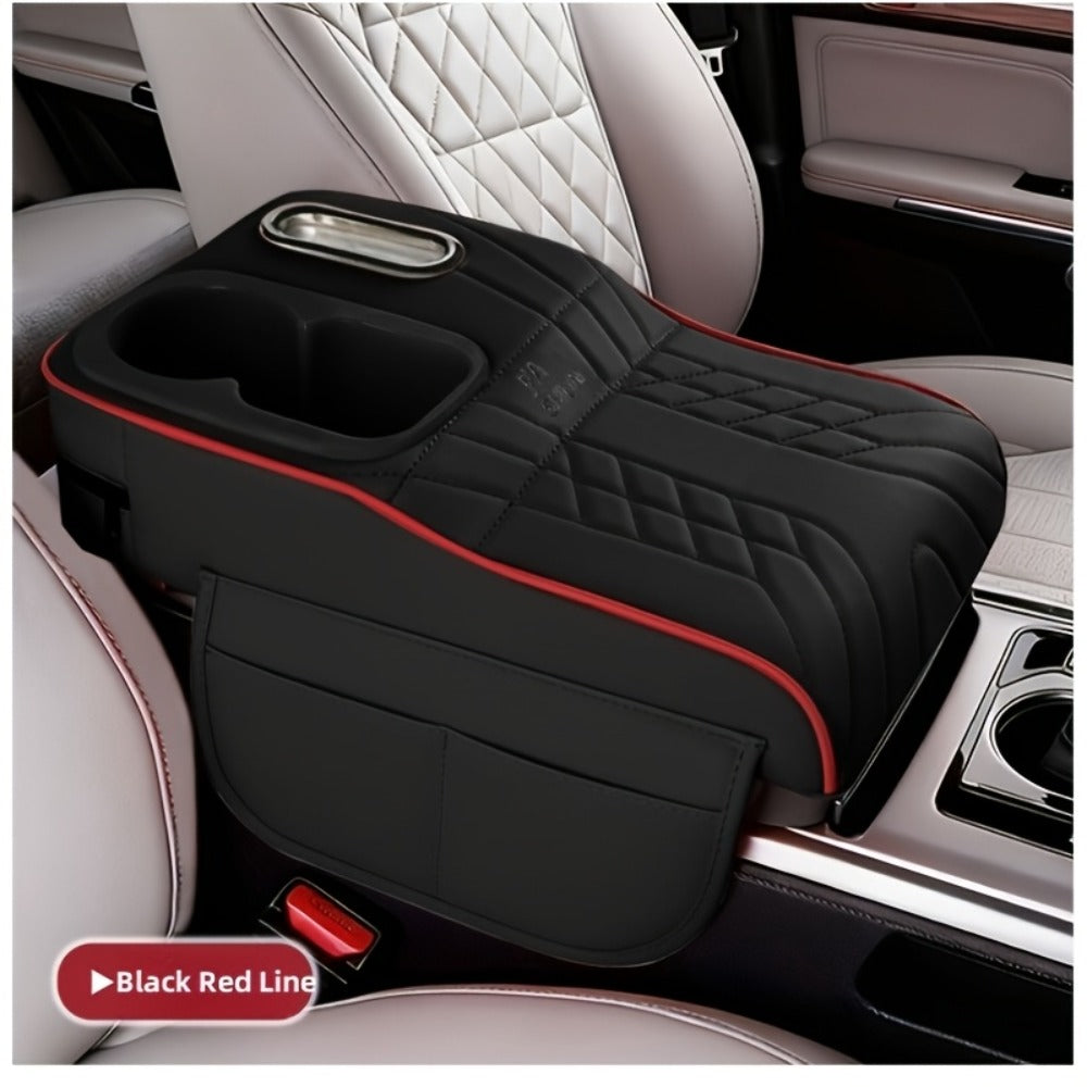 Car Center Console Tray Organizer with Cup Holder & Tissue Box – Non-Slip Storage Mat for Car Interior, Multi-Color, Universal Fit for Most Vehicles