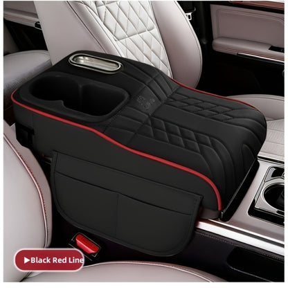 Car Center Console Tray Organizer with Cup Holder & Tissue Box – Non-Slip Storage Mat for Car Interior, Multi-Color, Universal Fit for Most Vehicles