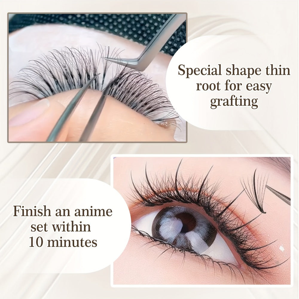120-Fan Tray Premade Volume Lash Extensions 5D 7D 9D Wispy Faux Mink Eyelash Extensions C D Curl Mix 8-15mm Fluffy Pointy Base Individual Lashes for DIY Beginners Natural Look