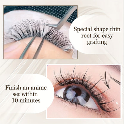 120-Fan Tray Premade Volume Lash Extensions 5D 7D 9D Wispy Faux Mink Eyelash Extensions C D Curl Mix 8-15mm Fluffy Pointy Base Individual Lashes for DIY Beginners Natural Look