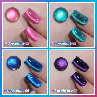 Cat Eye Gel Polish Set 4 Colors – Interstellar Galaxy Series Magnetic Nail Polish with Dazzling Shimmer Luster, UV LED Soak-Off Gel for Salon Nail Art & Home Manicure Gift for Women