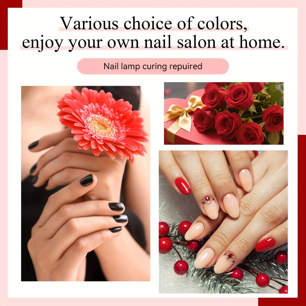 Gel Nail Polish Set 30 Pcs Pure Soak Off — Base Coat, Glossy, Matte & Golden Glitter Top Coat | UV LED Complete Home Salon Nail Kit for Women | Long-Lasting Chip-Resistant Finish
