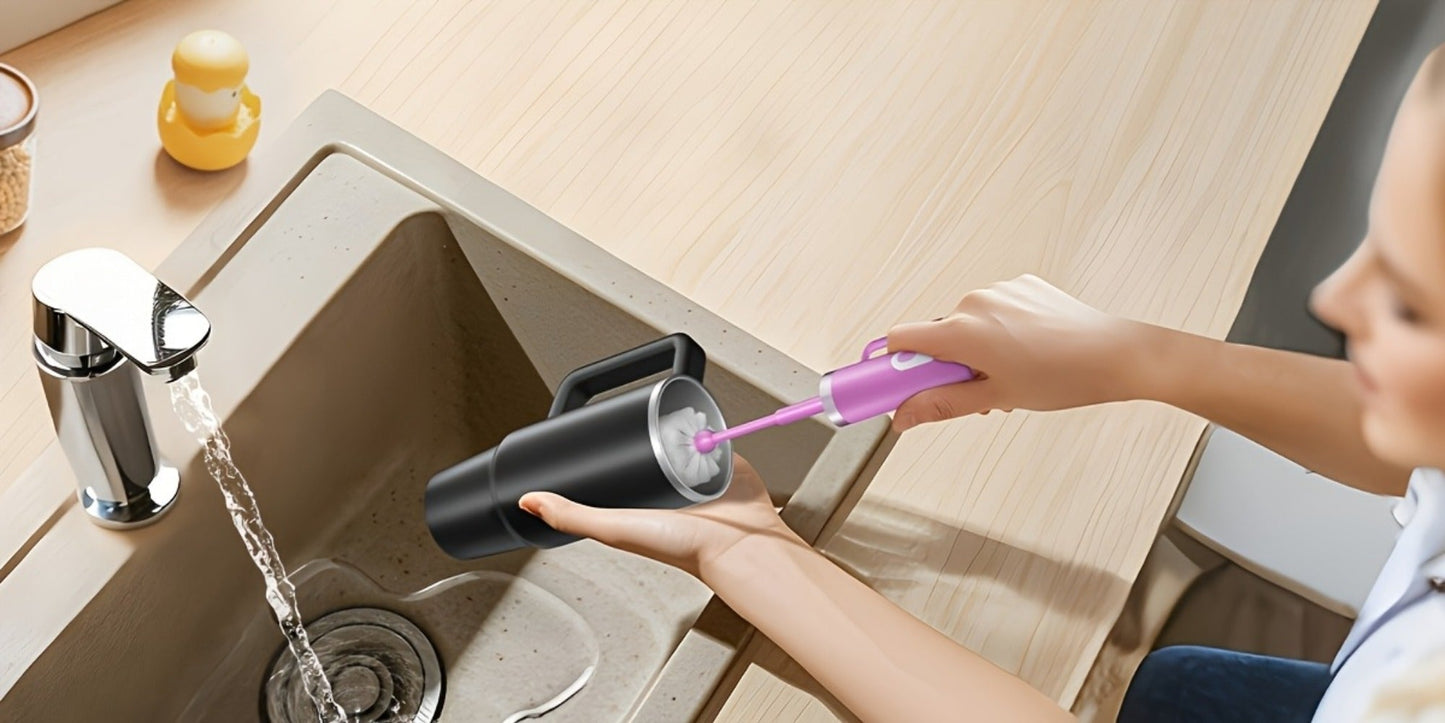 Electric Cup Scrubber Bottle Brush Cleaner – 2-Speed IPX6 Waterproof, Type-C Rechargeable, Deep Cleans 40oz Mugs, Tumblers & Hydration Bottles, Long Straw Brush Included, Wall Mount Storage, Kitchen Cleaning Tool