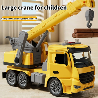 Inertia Crane Truck Toy for Kids - Large Engineering Vehicle with Telescopic Arm, Interactive Track & Double Doors, Construction Toy for Boys Ages 3+, Birthday Christmas Easter Gift