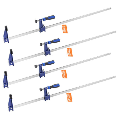 Bar Clamps for Woodworking F Clamp Set – 24" & 36" Cast Iron Jaw, 600 LB Load, Lockable Slide Bar, 2 or 4-Pack for Furniture Assembly, Glue-Ups & Wood Joining Projects