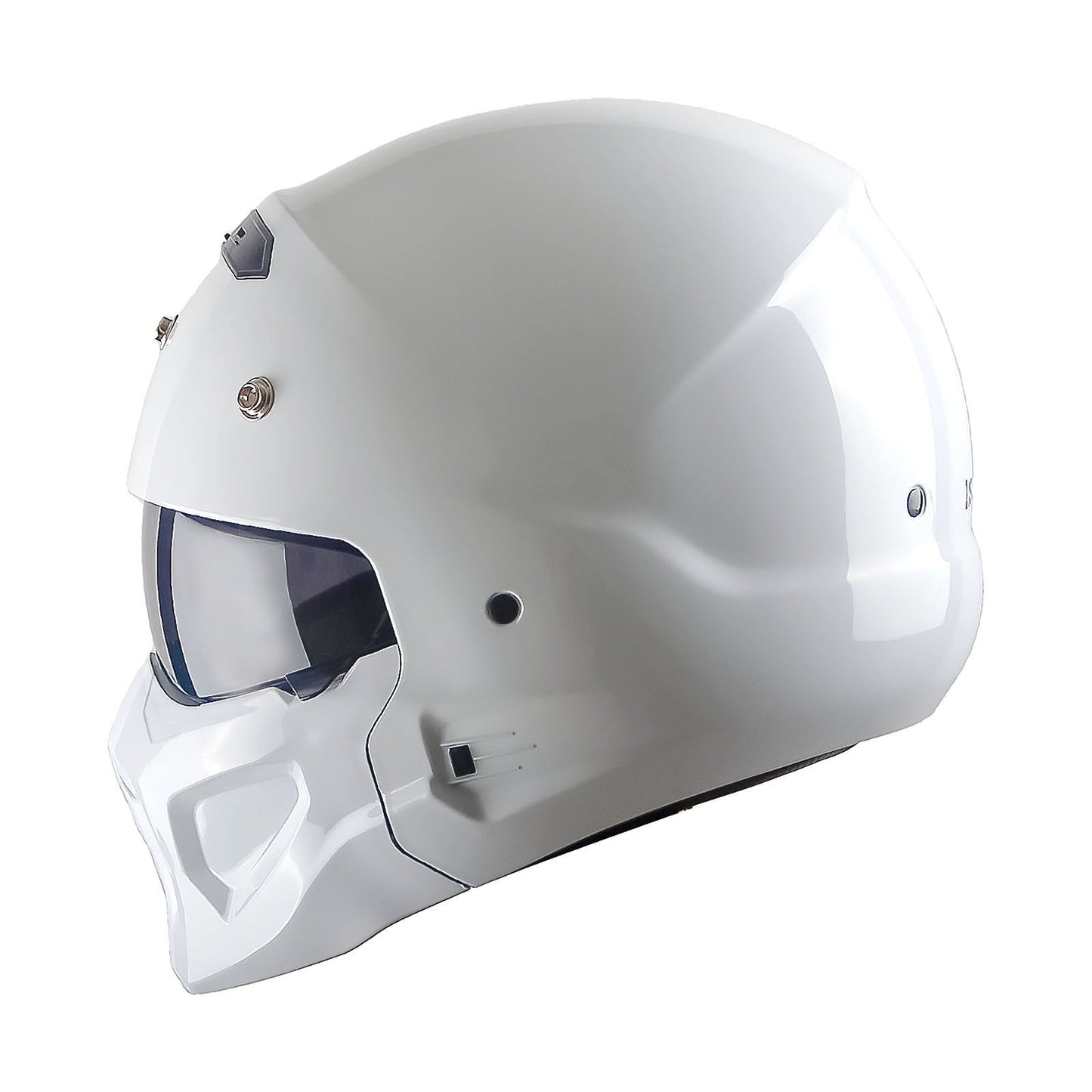 Convertible Motorcycle Helmet Full Face & Open Face 2-in-1 – Detachable Visor, Face Mask & Smoked Shield, Aerodynamic Thermoplastic Shell, Classic Style, Adult S/M/L/XL