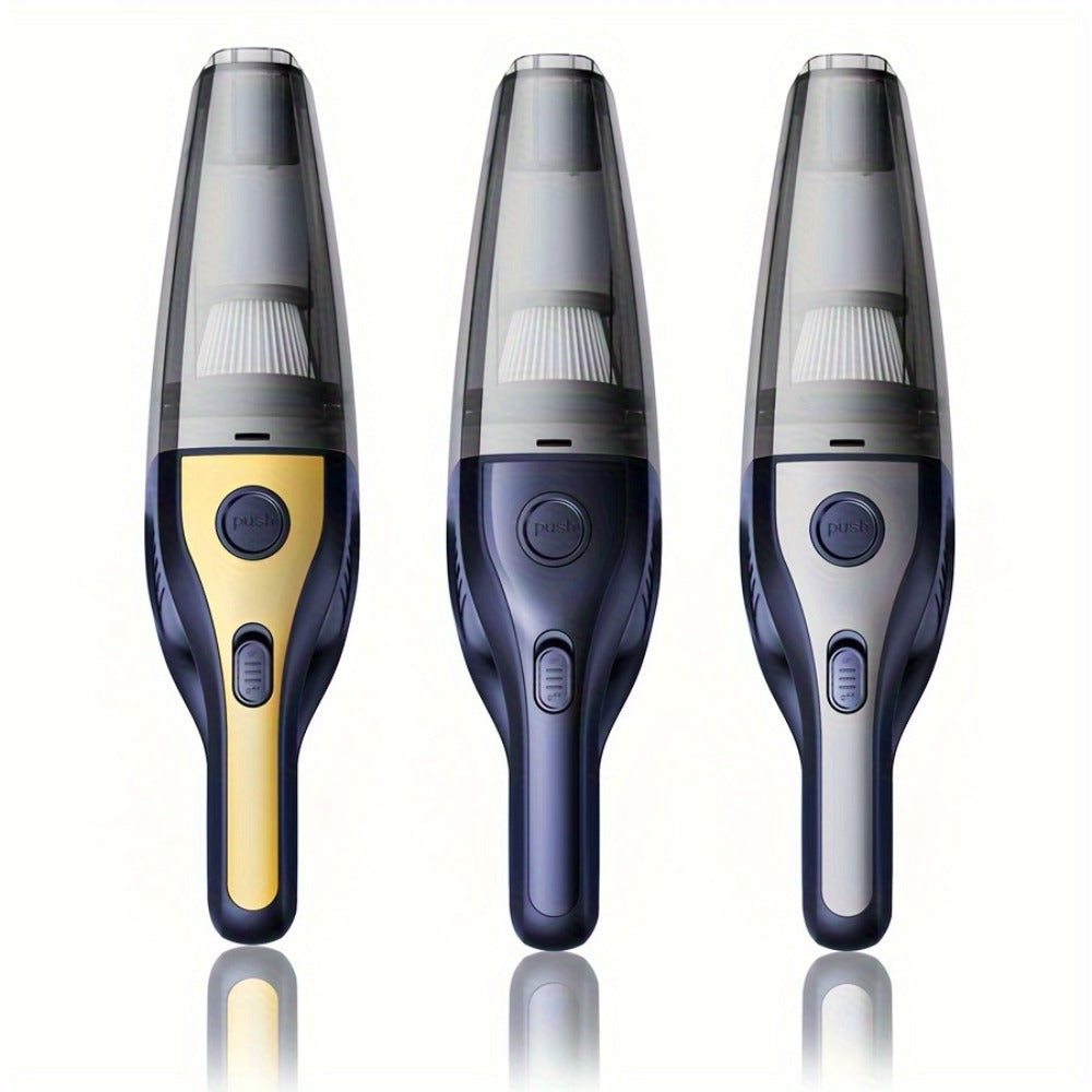 Handheld Cordless Vacuum Cleaner with Powerful Suction – Portable USB Rechargeable Mini Vacuum with Multiple Accessories for Car, Home, Office & Tight Spaces
