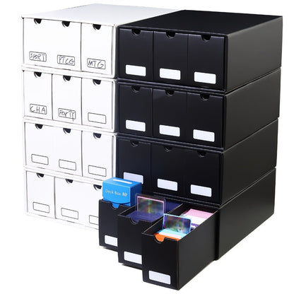 Trading Card Storage Box 12 Drawer with 50 Dividers – Large Cardboard Card Organizer for Sports Cards Baseball Pokemon TCG Playing Cards Collector Gift