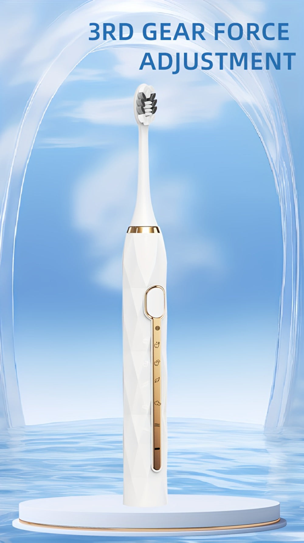 Sonic Electric Toothbrush IPX8 Waterproof USB Rechargeable with 10 Replacement Heads, Intelligent Timer, Travel Case & Charging Base – 5 Colors for Men & Women
