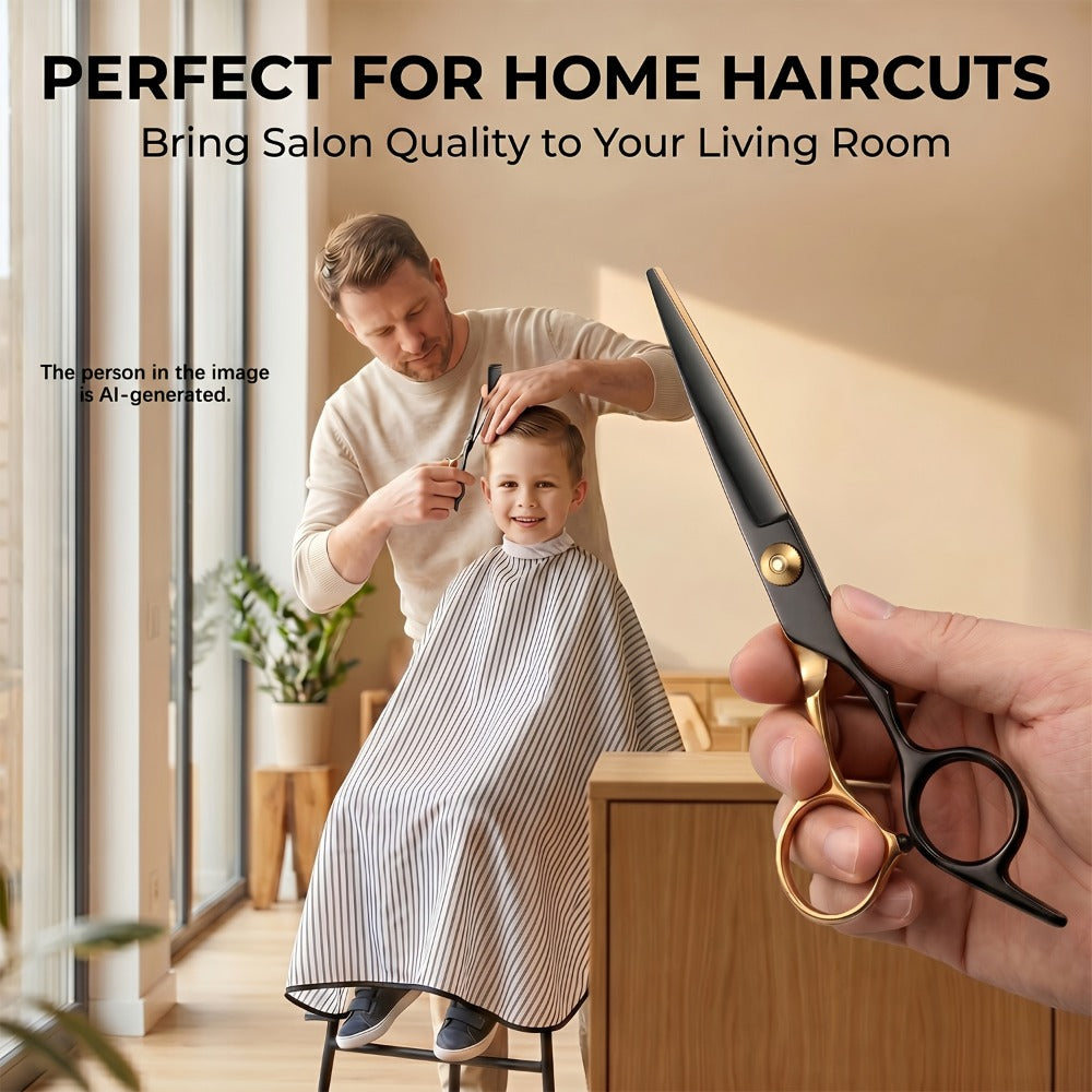 Hair Cutting Scissors Kit 13 Piece - Professional Barber Shears Set with Thinning Shears, Blending Scissors & Accessories, Complete Salon Home Haircut Kit for Men & Women All Hair Types