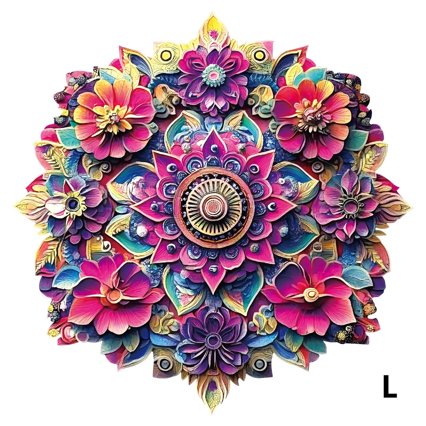 Wooden Mandala Puzzle for Adults – Unique Irregular Animal Shaped Pieces, Exquisite Gift Box, Decorative Art Jigsaw Brain Teaser, Birthday Christmas Holiday Gift for Women Men Teens