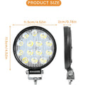 14000LM Circular Light Strip Light Group 4.5 Inches White Light 140W Beam Mini Off-road Driving Work Light 9-30V LED Off-road Floodlight Car Truck Tractor SUV Excavator Ship