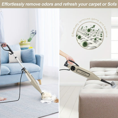 Steam Mop 10-in-1 Spinning Rotating Mop Pads with Steam Blaster Technology - 3 Steam Modes, LED Headlights, Lightweight Spin Mop for Hard Floor, Laminate & Marble, Washable Pads, VM6 Pro Series