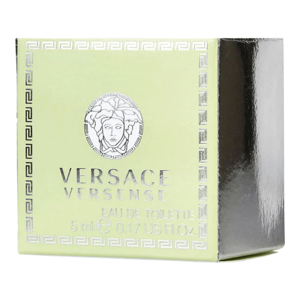 Versace Versense Eau de Toilette Mini 5ml - Travel Size EDT Spray 0.17 Fl oz | Fresh Aquatic Floral Fragrance for Women Portable Perfume Sample