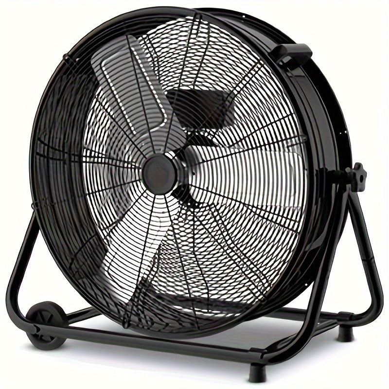 Industrial Drum Fan 24 & 30 Inch | High Velocity Floor Fan 9460-14000 CFM, 3-Speed Air Circulator with 180° Tilt for Warehouse, Garage, Workshop, Job Site & Large Space Cooling – Multiple Colors