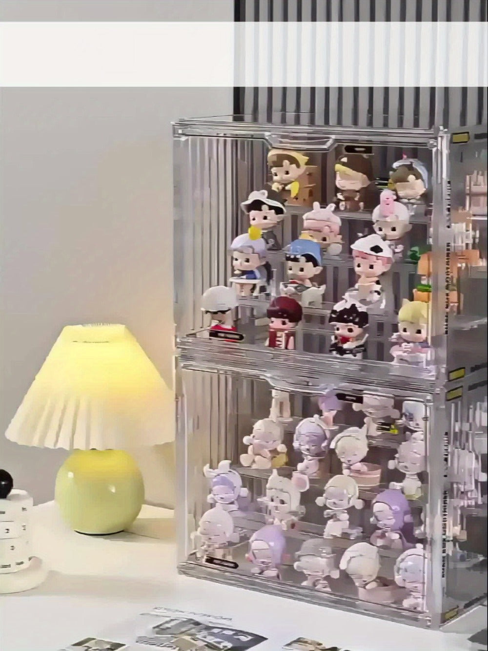 4-Tier Acrylic Figure Display Case with Magnetic Design – Clear Collector Showcase Box for Action Figures Dolls Funko Pop Anime Desktop Organizer